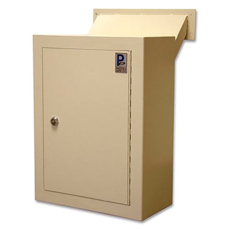 PROTEX SAFE Protex Wall Drop Box with Adjustable Chute & Keyed Lock, 12 x 6 x 16, Beige MDL-170